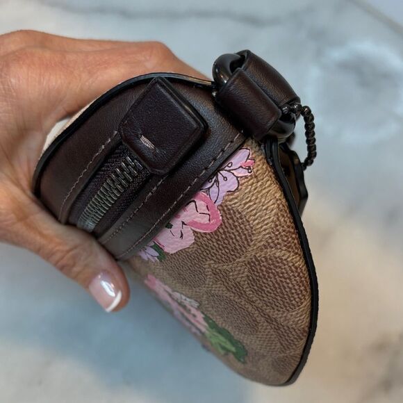 Coach Purse Leather Floral Bethany Belt Bag Signature Canvas Blossom Print NWOT - Picture 9 of 16